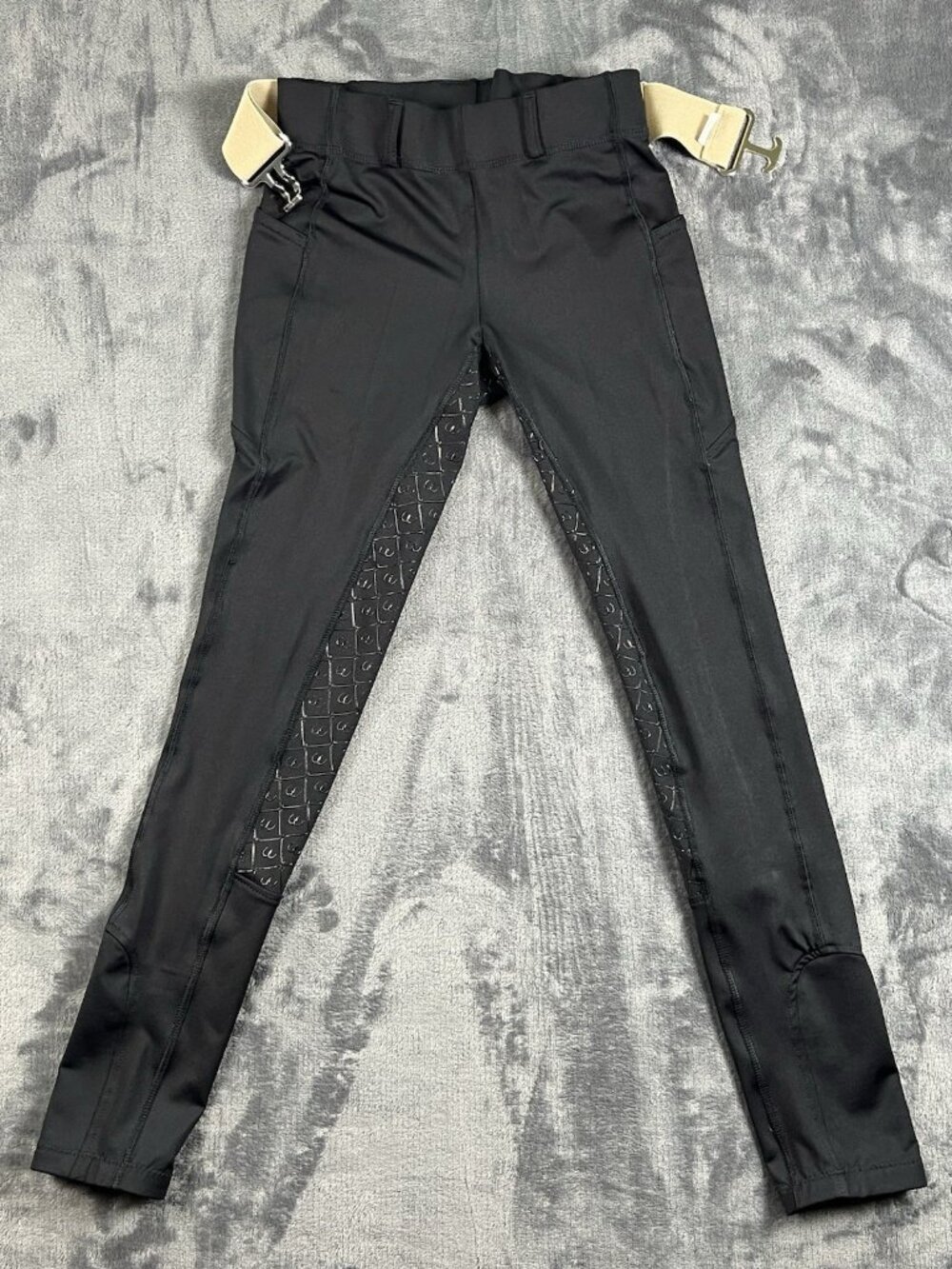 Ovation Aerowick Horse Riding Tights Pants Womens Juniors Size Small Belted